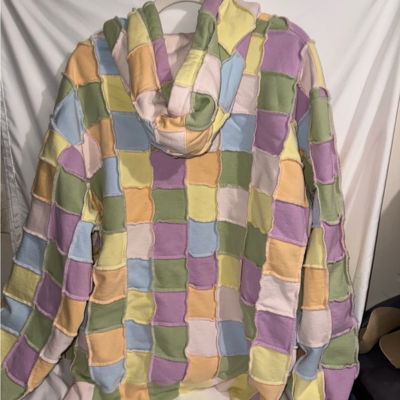 Selling my supreme patchwork reversible zip up hoodie in pastels. Authentic - Picture 4 of 4